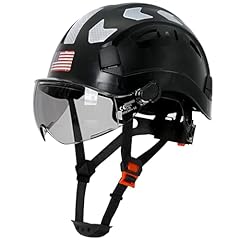 Black Hard Hat with Smoke Visor