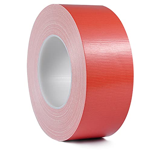 Image of Duct Tape, Industrial Grade Multi-Purpose Red Duct Tape, 2 Inches x 55 Yards Red Tape, Heavy Duty, Waterproof, Tear by Hand, No Residue, for Home Improvement, Repairs, Projects (Red)