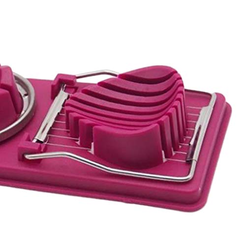2 Em 1 Egg Slicer Chopper Chopper Cortador Sanduíche Salada - Roxa