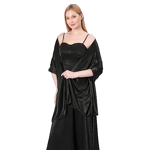 Ladiery Women Chiffon Shawls and Wraps for Evening Dresses, Elegant Soft Sheer Chiffon Stole Bride Wedding Scarf2