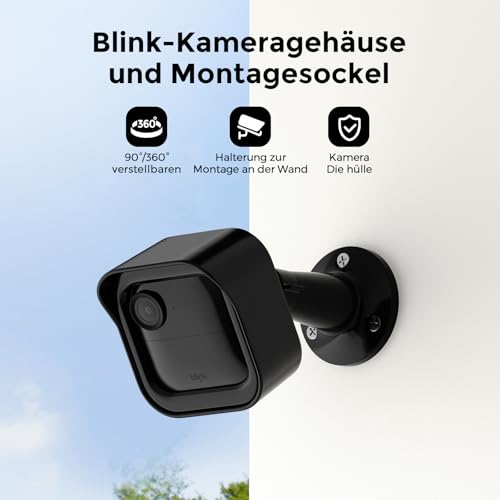 Gusfeliz Support mural d'extérieur pour 4 caméras – Support mural réglable à 360° avec étui de protection résistant aux intempéries pour caméra d'extérieur Blink et système de caméra de sécurité – vue 4