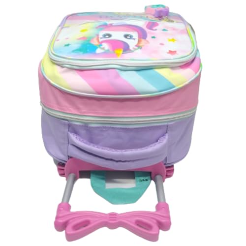Mochila Escolar Rodinha Infantil Menina Feminino Unicórnio Tam Grande
