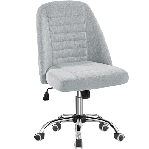 Yaheetech Bürostuhl Schreibtischstuhl Ergonomisch Gepolstert Stoff Drehstuhl mit Rollen Arbeitshocker ohne Armlehne Chefsessel höhenverstellbar Yaheetech Bürostuhl Schreibtischstuhl Ergonomisch Gepolstert Stoff Drehstuhl mit Rollen Arbeitshocker ohne Armlehne Chefsessel höhenverstellbar