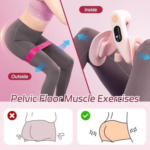 Image of Thigh Master Hip Trainer, Kegel Exercises for Pelvic Floor Muscle, Adjustable Resistance, LCD Counter Hip Trainer for Home Workout, Inner Thigh Exerciser, Thigh Slimmer(Style-5)