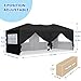 Quictent 10x20ft Pop up Canopy Tent Party Tent Outdoor Event Gazebo Waterproof with Roller Bag and 6 Sidewalls