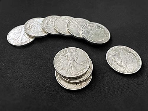 Garden Friends Paquete de 3 piezas Walking Liberty Half Dollar (cobre) Accesorios de magia Moneda de mago Aparecer/Desaparecer Accesorios de Magia