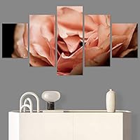 SIGNWIN 5 Panel Canvas Wall Art Pink Petal for Home Decorations Ready to Hang - 60