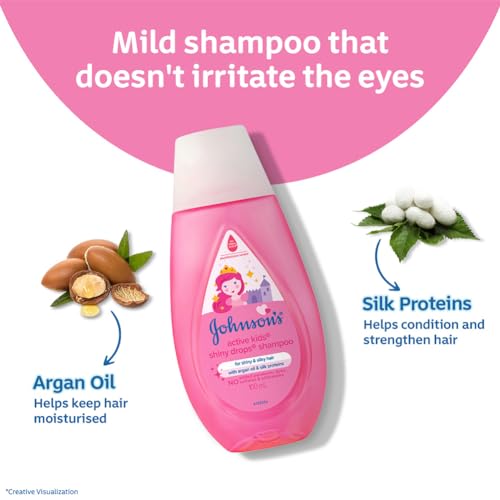 Image of Johnson's Baby Active Kids Shiny Drops Shampoo, 200ml (Pack of 4)