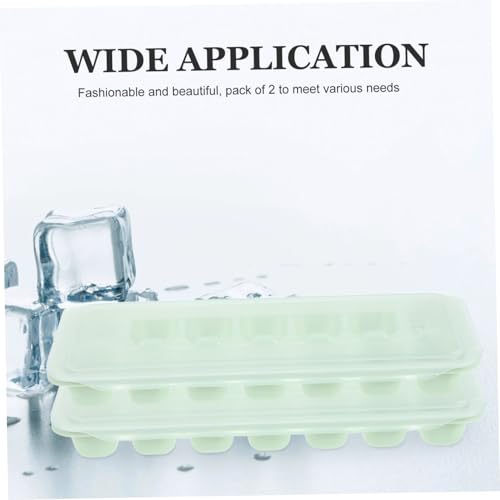 Molde para cubitos de hielo verde transparente, 2 piezas miniatura 6