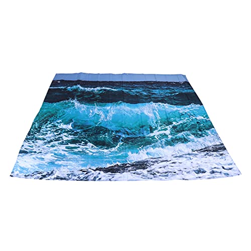 Rideau de douche imperméable Cocoarm 150x180 cm en polyester pongé avec 12 crochets - 2