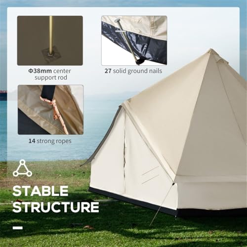 Carpa Bella con Estufa, Lona Yurt para Camping Familiar miniatura 2