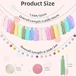 2 PCS Rainbow Boho Tassel Garland, 6.5 Feet Pom Pom Tassel 20 Felt Balls, Colorful Wall Hanging Banner Pastel Fabric Decor for Classroom,Party,Nursery,Wedding,Birthday Party & Home Decoration - Image 2