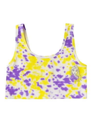 Image of BODYCARE Girls Crop Top with Cotton Spandex Sports | Double Layered & Non Wired |Full Coverage, Seamless, Racerback | Pack of 2 (Color & Print May Vary)