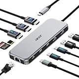 Acer Laptop Docking Station 3 Monitors, 11-in-1 USB C Docking Station with 8K DP, HDMI 4K@60Hz, 10Gbps Data, 1 Gbps Ethernet Hub, 100W Power Delivery, SD/TF, USB C Hub Multiport Adapter for Laptop