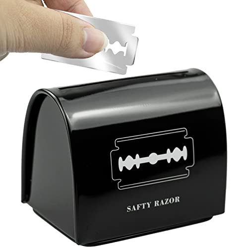 Shaver Disposal Case Safe Storage Bank for Used Safety Shaver Razor Blade Bank for Safety Razor Blade Storagement, Used Double Edge Safety Razor Blade Disposal Case