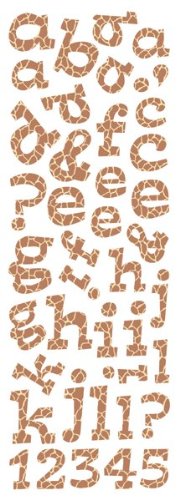 Momenta Puffy Fabric Alphabet Sticker, Giraffe