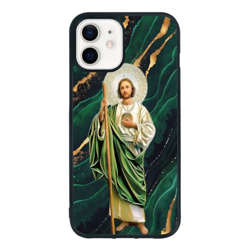 qizjio San Judas Phone Case Shockproof Protective for iPhone 12/12 Pro