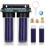 Spotless Water System for Car Wash,Deionized Water Filter with Resin,Deionized Water System for Car Wash,Portable Spot-Free Rinse Unit for RV, Motorcycle, Car,No Towel Drying,Color-Changing Resin