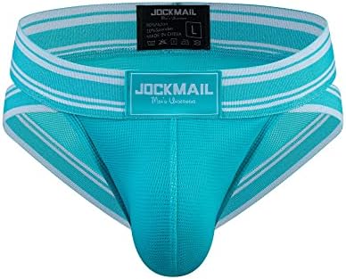 JOCKMAIL Mesh Athletic Supporters Mens Briefs Underwear Comfort Male Underwear for Gym Sport