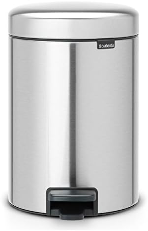Brabantia NewIcon Pedal Bin 3 L (White) Soft-Closure Bathroom Rubbish Bin, Removable Inner Bucket + Free Binbags