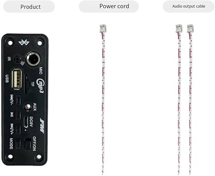Rechargeable 2x5W Bluetooth Amplifier MP3 Decoder Board Car MP3 Player Microphone TF USB Amplifier FM Radio Module