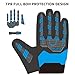 MSUPSAV Anti-Vibration Work Gloves Men,Cut Resistant Safety Impact Glove,Heavy Duty,TPR Protection,Touchscreen,Extra Large,Blue+Black