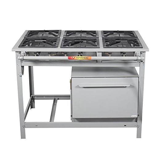 Fogão Industrial A Gás Venâncio 6 Bocas Alta Pressão Com Forno