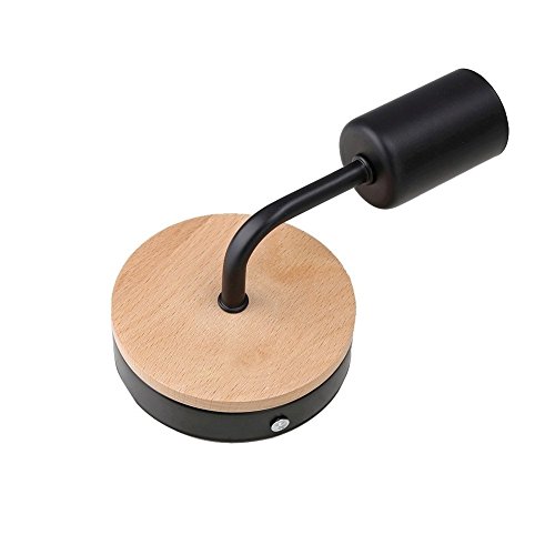 Retro Legno Lampada da Parete, Metallo Comodino