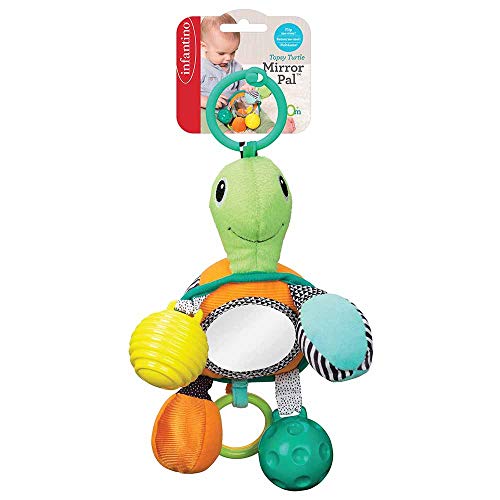 Mobile com Espelho Tartaruga Verde-Roxo, Infantino, Verde