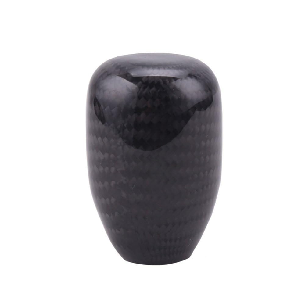 Qkkmuo Black Shift Knobs Car Racing Real Carbon Fiber Gear Shift Knob Manual Shift Knob 57Mm Stick Shifter Lever Knob Modify Tools Car Accessories Manual Car Gear Stick Knob(Black)