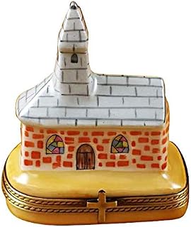 CHURCH - LIMOGES PORCELAIN FIGURINE BOXES AUTHENTIC IMPORTS