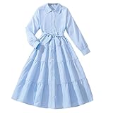Abito Elegante Bambina-Abbigliamento per Bambini con Gonna A Fiocco A Maniche Lunghe Stampata A Righe Autunno Inverno per Bambine