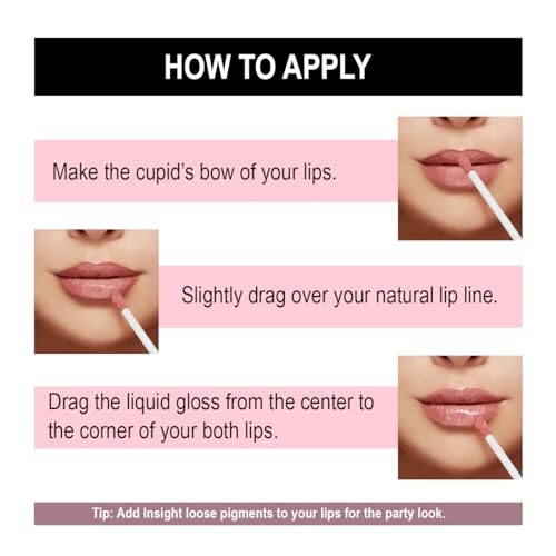 Insight Long Wear Color Rich Lip Gloss |Highly Pigmented|Glossy Texture |Long Lasting |Dramatic Color |Keeps Lips Hydrating (LG41-01) - Image 5