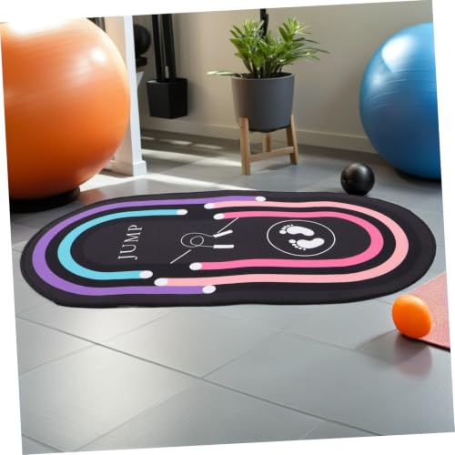 Alfombra ovalada para cuerda de saltar 31.5x19 pulgadas y 1 cm de grosor para gimnasio en casa miniatura 7
