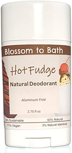 Hot Fudge Natural Deodorant (2.75 ounce) - Deep Rich Chocolate Flavor - Aluminum Free. Made in USA by Blossom to Bath