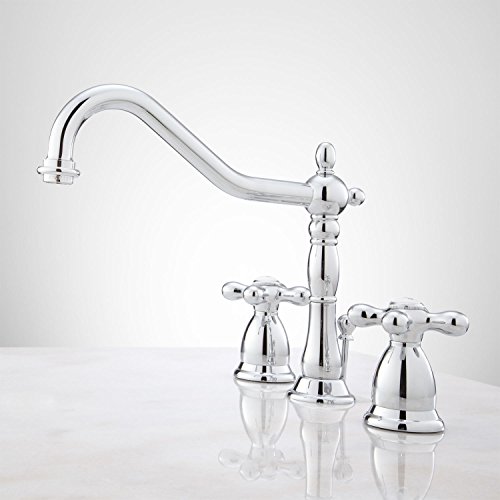 Signature Hardware 329417 Victorian Widespread Bathroom Faucet - Cross Handles thumbnail 4