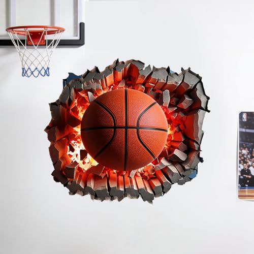 Vinilo decorativo 3D baloncesto 18.9 x 15.7 pulgadas