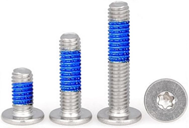 M4 M5 M6 screws plum blossom thin flat head blue color dispensing screw anti-shedding thread nails 304 stainless steel - (Size: M6x40mm (6pcs))