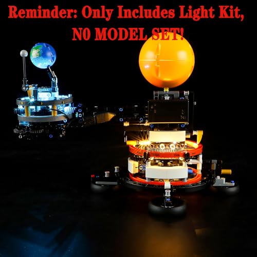MENZAVA LED Light Set Compatible with LEGO 42179 Planet Earth and Moon in Orbit Technic Building Blocks Model - Model Set NOT Included - Image 4