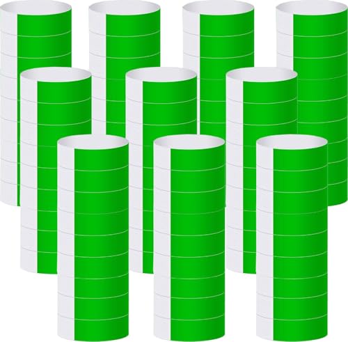 1000 Stück Eintrittsbänder, BetterJonny Wasserdicht Event Armbänder Papierarmbänder Bedruckbar Securebänder Ideal für Sicherheit bei Veranstaltungen Events Hochzeit (Grün)