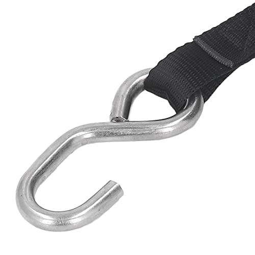 Aramox Correias de catraca, tiras de amarração de catraca de 25 mm pretas à prova de ferrugem costur