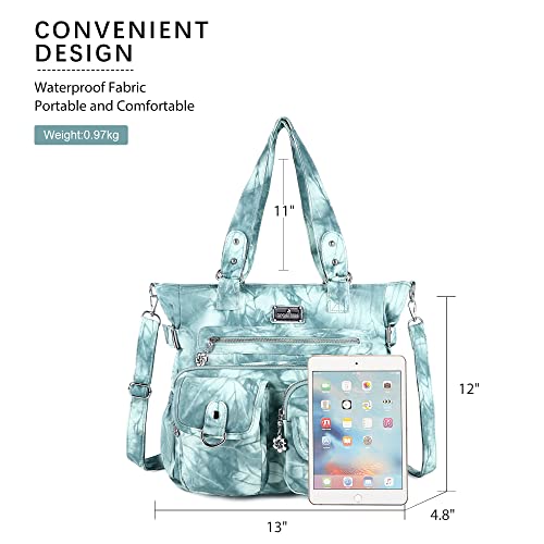 Image of Angelkiss Purses Handbags for Women PU Tote Satchel Bags for Women Pockets Shoulder Bags | PU