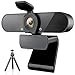 Produktbild THUSTAR Webcam 1080P mit Mikrofon, Full HD Web-Kamera mit Stativa&Cover, Plug & Play für Desktop PC, Laptop, ideal für Konferenzen, Live Übertragungen, Gaming PC und Videoanruf