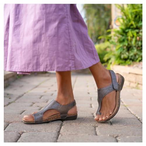 Image of Dansko Reece Sandal for Women - Memory Foam and Cork Footbed for Comfort and Arch Support - Lightweight Rubber Outsole for Long-Lasting Wear with Hook & Loop Strap