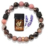 SYJUAN Retirement Gifts for Women Handmade Stretch Stone Beaded Bracelets Self Care Calming Essential Oils Aromatherapy Diffuser Stress Relief Christmas Day Gifts