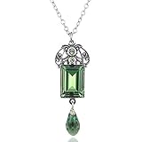 Kristalle von Swarovski, Metall antik versilbert (leicht geschwärzt)