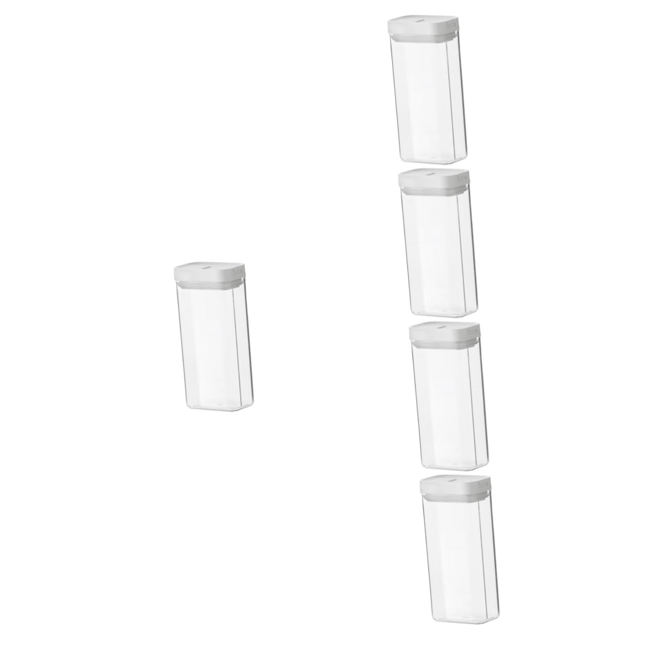 PRETYZOOM 5piezas Contenedor De Pasta Reutilizable Tapa Hermético y Transparente Para Espaguetis y Alimentos Secos Para Cocina y Almacenamiento Organizado