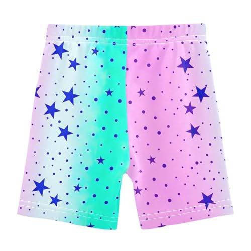 Purple Stars Dots Soft Pastel Gradient Girls' Biker Shorts Toddler Cotton Under Dress Shorts Funny 4t Summer Kids2