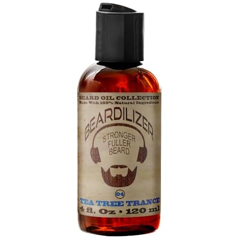 Beardilizer ® Beard Oil Collection - #4 Tea Tree Trance 4 Oz - Made with 100% Natural Ingredients Cover