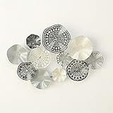 CasaJame Metall Wandobjekt Kreise B90cm weiß grau